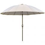 Outsunny Umbrelă de Grădină sau Terasă, Reglabilă cu Manivelă, Crem Alb, Ф255cm | Aosom Romania