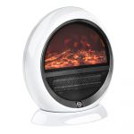 Semineu electric cu efect flacara, rotativ si portabil, incalzitor cu acoperire 10-15m² HOMCOM | Aosom RO