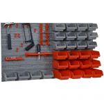 DURHAND Suport de Perete pentru Scule 44 Bucăți, Sistem de Depozitare Modular pentru Atelier | Aosom Romania