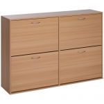 HOMCOM Dulap Pantofi Spațios, Design Modern pentru Hol, Mobilier Eficient pentru Depozitare, Alb | Aosom Romania