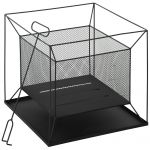 Outsunny Brazier Portabil pentru Grădină din Metal, Design Suspendat, Ideal pentru Seri la Foc, 45x45x43cm, Negru | Aosom Romania