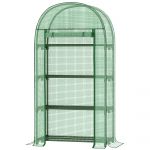 Outsunny sera de gradina, pentru plante, legume , fructe, protectia plantelor 80x49x160cm, verde | AOSOM RO