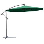 Outsunny Umbrelă Laterală din Metal, Verde, 3m, Protecție UV, Ideală pentru Grădină și Terasă | Aosom Romania