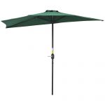 Outsunny Umbrelă Semicirculară Impermeabilă Protecție UV Verde 269x138x236cm | Aosom Romania