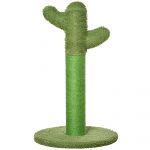 PawHut Arbore de Zgâriat pentru Pisici, Design Cactus cu Sisal, Ideal pentru Pisici Adulte și Pui, 40x40x65cm, Verde | Aosom Romania