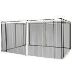 Plasa de Tantari pentru Corturi Outsunny, 4 panouri Universale cu Balamale, 335x207cm, Negru si Bej | Aosom RO