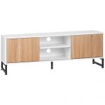 Suport TV HOMCOM pentru 50", Modern, PAL și Oțel, cu 2 Rafturi Deschise | Aosom Romania
