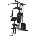 HOMCOM statie fitness pentru antrenament acasa, negru | AOSOM RO