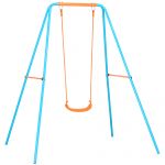 Leagan pentru Copii 3-8 Ani Outsunny, Otel si PE, Albastru si Portocaliu 163x145x181 cm| Aosom RO