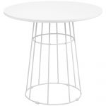Masa Rotundă HOMCOM pentru 4 Persoane, Design Modern, Structură din Oțel și Blat MDF, Ø80.5x74.6cm, Alb | Aosom Romania