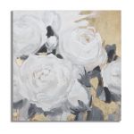 Mauro Ferretti Pictura Pe Panza Floare Alba -A- Cm 90X3,7X90