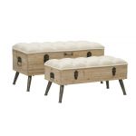 Mauro Ferretti Set puff cu depozitare TIRANA CM 102X43,5X49,5 - 82X36X37