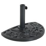 Outsunny Bază pentru Umbrelă de Soare, Bază Semiluna, 50x32x32cm, Beton, Negru