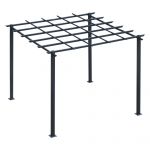 Outsunny Spalier de Gradina Schelet in Metal Negru 300 x 300 x 230 cm