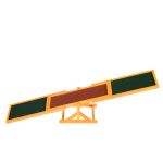 Balansoar Animale Companie, Design Ergonomic 180x30x30cm, Maro și Negru | Aosom Romania