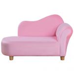 Canapea Căptușită pentru copii HOMCOM, fotoliu pentru copii cu acoperire moale si picioare din lemn, vârsta 3-5 ani 80x40x49cm roz HOMCOM | Aosom RO