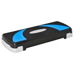 HOMCOM Aerobic Fitness Step, Stepper reglabil la 3 inaltimi 10-15-20 cm pentru antrenament acasa si la sala, albastru si negru