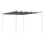 Outsunny Acoperis retractabil pentru pergola, Copertina de rezerva din material textil pentru pergole de 4 x 3 (m), gri inchis | AOSOM RO