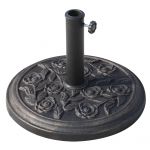 Outsunny Bază Stabilă pentru Umbrelă Rotundă, 9kg, din Rășină, Design Modern, Φ45.5x32cm, Negru | Aosom Romania