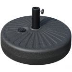 Outsunny Bază Umbrelă Grădină, Compatibil cu Stâlpi Φ3.8/4.8cm, Rezistentă, Negru | Aosom Romania