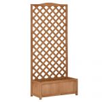 Outsunny Jardiniera Verticala din Lemn, Jardiniera de Exterior cu Spalier pentru Plante 76x36x170cm, Maro | AOSOM RO