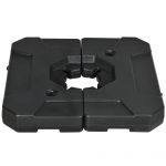 Outsunny Set 2 Greutăți Robuste pentru Stabilizarea Umbrelei de Soare, Capacitate 110kg cu Nisip sau 70kg cu Apă, Negru | Aosom Romania