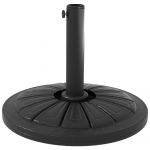 Outsunny Suport 13kg din Ciment pentru Umbrelă Soare, Bază Rotundă Rezistentă 48mm, Negru | Aosom Romania