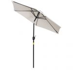Outsunny Umbrelă de Grădină Reglabilă, din Oțel, Alb Crem, Φ227cm | Aosom Romania