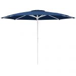 Outsunny Umbrelă Soare Exterior Gradină Reglabilă 4cm Copertină Albastru 8 Nervuri | Aosom Romania