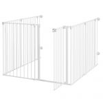PawHut Tarc pentru Caini Pliabil Metalic pentru Iepuri cu Usa Interior si Exterior 90 x 123 x 102 cm Alb | Aosom Romania
