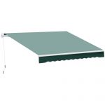 Perdea de Soare Rulou Manual Verde pentru Protecție UV și Intimitate 2.5x2m | Aosom Romania