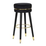 Mauro Ferretti Scaun de bar PARIS Negru/Auriu CM Ø 35X74