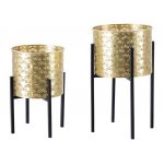 Mauro Ferretti Set Suport De Flori Pot Glass -A- Cm Ø 21X38-19X28