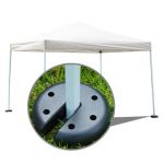 Outsunny Baza pentru Foisor 4 bucati Umplut cu Ciment 2.3kg, Φ20x4.5cm