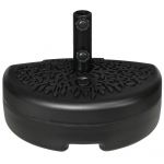 Outsunny Baza Umbrelei Semicirculare Umplută cu Nisip sau Apă, Suport Umbrelă de Soare Montat pe Perete pentru Stâlpi 38-48mm, Negru