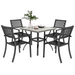 Outsunny Set de Masa si Scaune de Gradina, 5 Piese