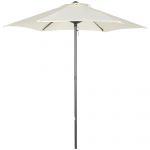 Outsunny Umbrelă Pătrată 2x2m pentru Grădină, Stâlp Central din Aluminiu, Rezistentă la Intemperii, Gri Deschis | Aosom Romania