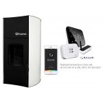 Pachet control de la distanta Termosemineu centrala peleti Fiama Bianco 25 kw, pompa, vas expansiune, automatizare, telecomanda, buncar peleti 30 kg, tiraj fortat, culoare alb si termostat Wi-Fi Salus IT 500