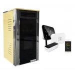 Pachet control de la distanta Termosemineu Fornello Primo Truva 25 kW Ivory ,pompa ,vas de expansiune, supapa de siguranta, sistem de curatare MECANICA creuzet si termostat Wi-Fi Salus IT 500
