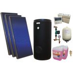 Pachet sistem solar presurizat, 3 panouri solare plane Sunsystem PК SL FP 2.0, Boiler cu 2 serpentine Fornello SOL 300 LT 2S, controller, vas expansiune, grup pompare, aerisitor 1/2, antigel