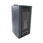 Termosemineu centrala pe peleti Fornello Premium W22, 25 kw, complet echipat cu pompa de circulatie, vas de expansiune, supapa siguranta, telecomanda, culoare Black, arzator peleti din fonta, pentru suprafete pana la 150 mp