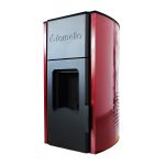 Termosemineu centrala peleti Fornello Royal 25 kw , complet echipat pentru incalzire, pompa, vas expansiune, automatizare, telecomanda, buncar peleti tiraj fortat culoare visiniu (Bordeaux)