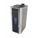 Termosemineu pe peleti Fornello Camino Rossi 25 kW, pompa Grundfos, vas expansiune, arzator inox