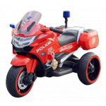 Motocicleta cu 3 roti, Kinderauto POLICE BJML5188 60W, 6V cu scaun tapitat, culoare rosu