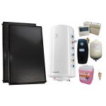 Pachet premium sistem solar presurizat, 2 x Panou solar plan Fornello 2.0 m² SPFP, Boiler cu 2 serpentine Fornello Optima GCV7/4S 150 l, grup pompare, controller, vas expansiune, antigel, aerisitor 1/2