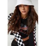 Bluza crop cu imprimeu grafic