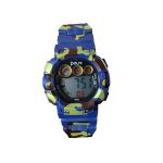 Ceas Copii, Afisaj Electronic, Cronometru, Data, Alarma/F1, Rezistent la Apa, Albastru/Verde, Salamandra Kids