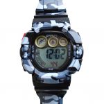 Ceas Copii, Afisaj Electronic, Cronometru, Data, Alarma/F1, Rezistent la Apa, Gri/Negru, Salamandra Kids