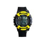 Ceas Copii, Afisaj Electronic, Cronometru, Data, Alarma/F1, Rezistent la Apa, Negru/Galben Salamandra Kids