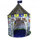 Jucarie Cort de Joaca pentru Copii, Model Castel, Utilizare Interior/Exterior Salamandra Kids, 135 cm inaltime, Albastru/Gri, SALAMANDRA KIDS®